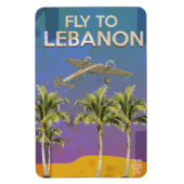Door de lucht naar Libanon reizen poster Magneet (Verticaal)