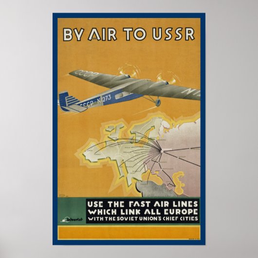 Door de lucht naar USSR Poster (Voorkant)