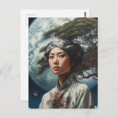 Door de maan briefkaart (Voorkant / Achterkant)