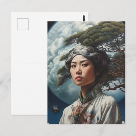 Door de maan briefkaart (Voorkant / Achterkant)