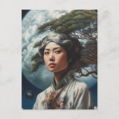 Door de maan briefkaart (Voorkant)