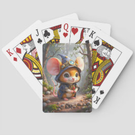 Door de maan verlicht bewaker van kleine wonderen. pokerkaarten