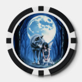 Door de maan verlichte band – De wolf en de gotisc Poker Chips (Voorkant)