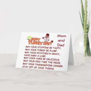 **DOOR DE MELDING** NAAR UW ***MOM EN DAD** FEESTDAGEN KAART