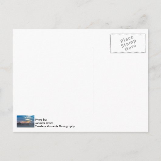 Door de mist briefkaart (Achterkant)