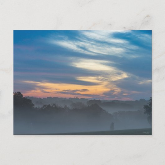 Door de mist briefkaart (Voorkant)