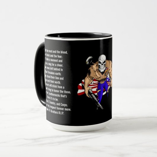 Door de modder en het bloed mok (Voorkant links)