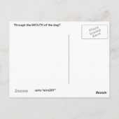 Door de mond van de hond? briefkaart (Achterkant)