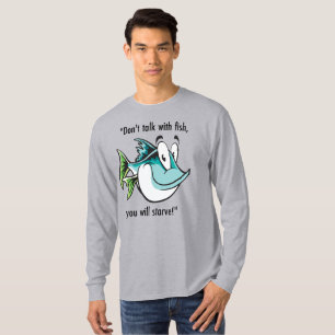 Door de oceaan geïnspireerde mode praat niet met v t-shirt