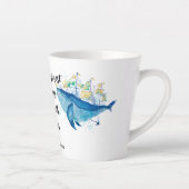 door de oceaan geïnspireerde Waterverf Latte Mok (Rechts)