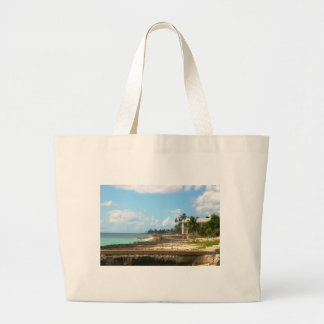 Door de oceaan grote tote bag