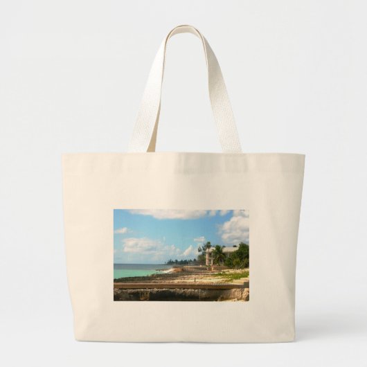 Door de oceaan grote tote bag (Voorkant)
