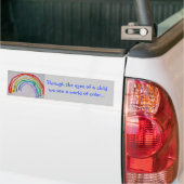 Door de ogen van een kind bumpersticker (Op Truck)