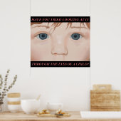 Door de ogen van een kind; poster met tekst (Keuken)