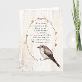 Door de ogen van het oneindige Inspirerend Kaart