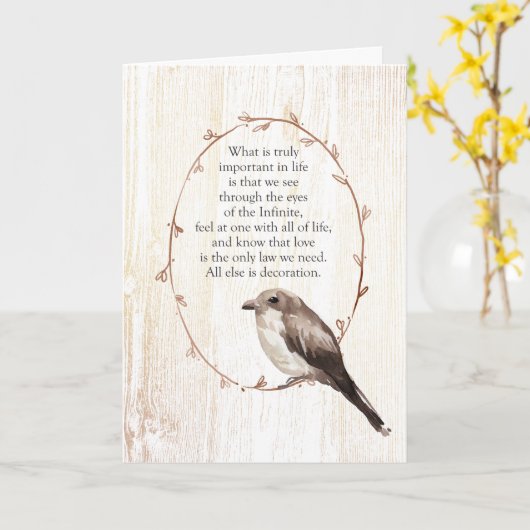 Door de ogen van het oneindige Inspirerend Kaart (Gele Bloem)