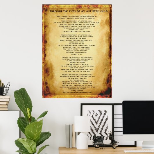 Door de ogen van mijn autistisch kind (poster) poster (Thuiskantoor)