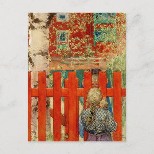 door de omheining briefkaart