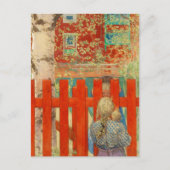 door de omheining briefkaart (Voorkant)