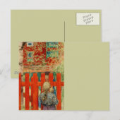 door de omheining briefkaart (Voorkant / Achterkant)