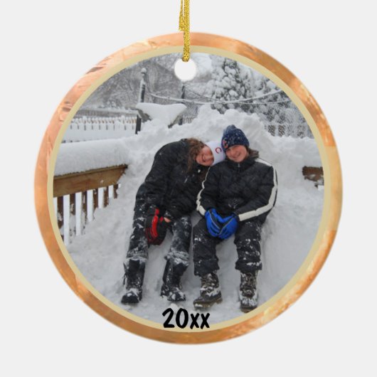 Door de Ornament van de Foto van de Jaren (Achterkant)