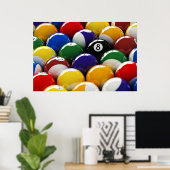 Door de poolballen poster (Thuiskantoor)