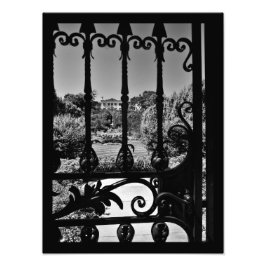 Door de poort foto afdruk