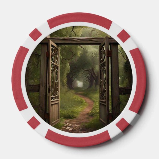 "Door de poort" Poker Chips (Achterkant)