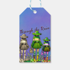 Door de regen cadeaulabel