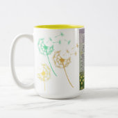 Door de regen (drink ware) tweekleurige koffiemok (Links)