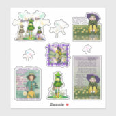 Door de regen Stickers (Vel)