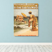 Door de Sad Zee Waves "Message from Mikado" Canvas Afdruk (Insitu (Houten vloer))