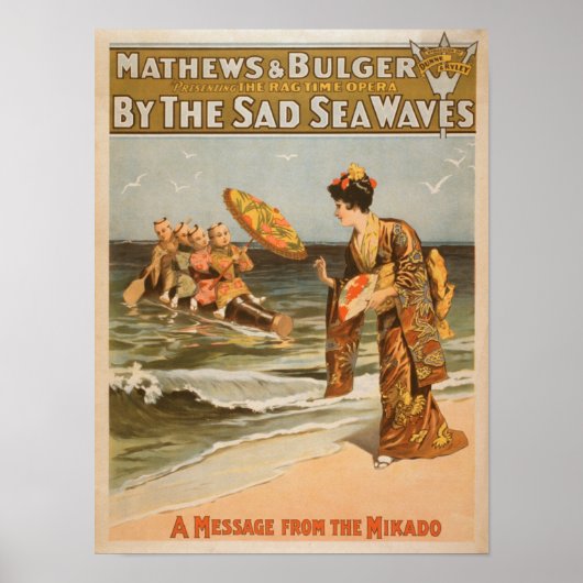Door de Sad Zee Waves "Message from Mikado" Poster (Voorkant)