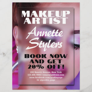 Door de schoonheidsindustrie geïnspireerde blauwe  flyer