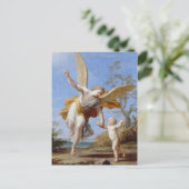 Door de Seashore Angel en het Kind Briefkaart (Staand voorkant)