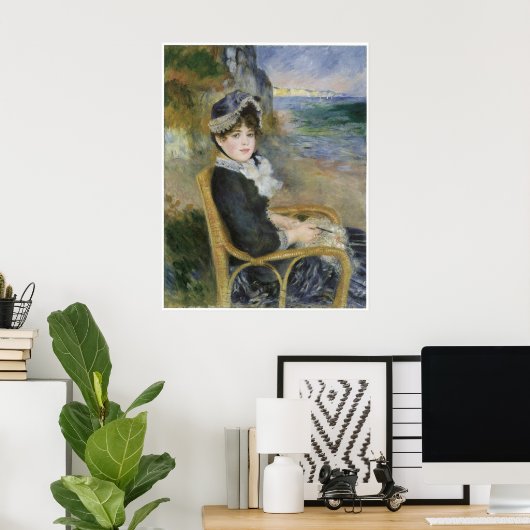 Door de Seashore, Pierre-Auguste Renoir Poster (Thuiskantoor)