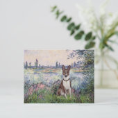 Door de Seine - Basenji Briefkaart (Staand voorkant)