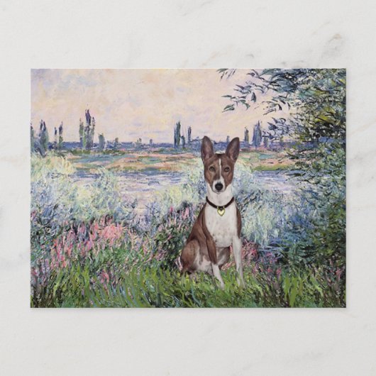 Door de Seine - Basenji Briefkaart (Voorkant)