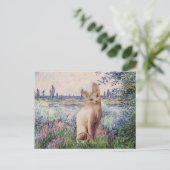 Door de Seine - Cream Sphynx kat Briefkaart (Staand voorkant)