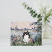 Door de Seine - Japanse Chin 3 Briefkaart (Staand voorkant)