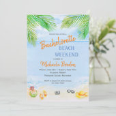 Door de Shore Bachelorette Party uitnodiging (Staand voorkant)