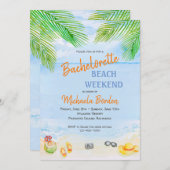 Door de Shore Bachelorette Party uitnodiging (Voorkant / Achterkant)