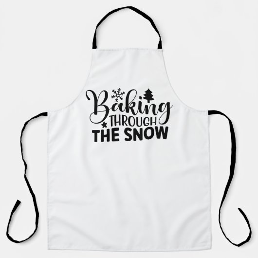 Door de sneeuw bakken schort (Voorkant)