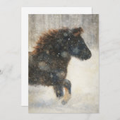 Door de Sneeuw Dansen Feestdagenkaart (Voorkant / Achterkant)