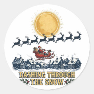 Door de Sneeuw Hollen Sticker