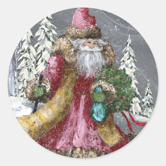 DOOR DE SNEEUW RONDE STICKER (Voorkant)