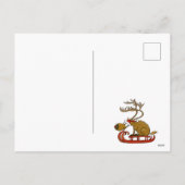 Door de sneeuw stuiven Kerstkaart Feestdagenkaart (Achterkant)