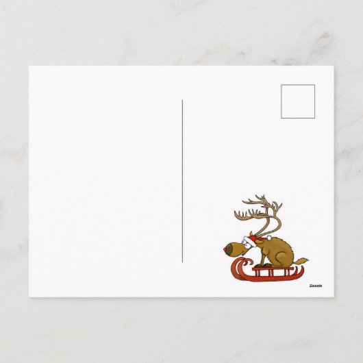 Door de sneeuw stuiven Kerstkaart Feestdagenkaart (Achterkant)