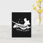 Door de sneeuwteckel Christmas Wiener Dog XM Kaart (Gele Bloem)