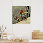 "Door de Snowstorm" door Jenny Nystrom Poster (Keuken)